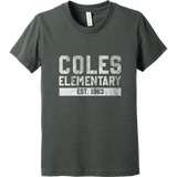 Coles Elementary Youth Distressed Heather Tee